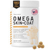 Salmon Oil for Dogs - 180 Soft Chew Omega Treats for Skin and Coat - Fish Oil Blend of Essential Fatty Acids, Omega 3 and 6, Vitamins, Antioxidants and Minerals - Made in USA