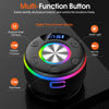 Bluetooth Shower Speaker, Portable Shower Speakers Wireless Bluetooth 5.3 with Time Display, Bluetooth Speakers with RGB Light Show, Suction Cup, Waterproof IP7, 360° Stereo Sound, Handsfree with Mic