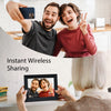 Digital Photo Frame 10.1 Inch WiFi Picture IPS HD Touch Screen Smart Cloud Photo Frame with 16GB Storage, Auto-Rotate, Easy Setup to Share Photos or Videos Remotely via AiMOR APP (Black)