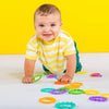 Bright Starts Lots of Links Rings Toys for Stroller or Carrier Seat, BPA-Free, Ages 0 Months Plus, Multicolor, 24 Count