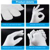 5Pairs(10Pcs) Moisturizing Gloves Overnight, Cotton Gloves for Dry Hands Eczema,White Cotton Gloves for Men and Women,Washable SPA Cotton Inspection Gloves, One Size Fit Most Cloth Gloves