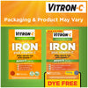 vitron-c iron supplement, once daily, high potency iron plus vitamin c, supports red blood cell production, dye free tablets, 60 count (expiry -7/31/2025)