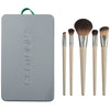 EcoTools Makeup Brush Set for Eyeshadow, Foundation, Blush, and Concealer with Bonus Storage Case, Start the Day Beautifully, Travel Friendly, 6 Piece Set