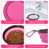 collapsible pet bowl- large size (1000ml) |portable water bowl|foldable silicone bowl | lightweight and travel friendly for hiking, walking & camping (pink)