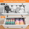 GOGOODA 4 Pcs Underwear Drawer Organizers Divider, Socks Bra Organizer and Storage Boxes for Lingerie, Bra, Undies