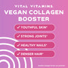 Vital Vitamins Vegan Collagen Booster - Plant Collagen Supplements - Supports Hair, Skin, Nails & Joints - with Hyaluronic Acid - 60 Capsules