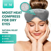 Microwave Activated Warm Eye Compress for Dry Eyes, Blepharitis & Stye Eye Treatment - Heated Eye Masks for Dry Eyes - Dry Eye Therapy Mask & Eye Compress Moist Heat Delivers Warm Compress for Eyes