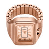 Fossil Women's Quartz Stainless Steel Two-Hand Watch Ring, Color: Rose Gold Raquel (Model: ES5345)