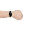 Fossil 44mm Gen 5E Stainless Steel and Silicone Touchscreen Smart Watch with Heart Rate, Color: Black (Model: FTW4047)