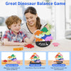 ACOUCB Wooden Dinosaur Stacking Toys for Kids 3-5, 11pcs Sensory Montessori Toys, Balance Competition Game for Family Classroom, Birthday Gift for Boys Girls