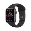 Apple Watch SE (GPS + Cellular, 44mm) - Space Gray Aluminum Case with Black Sport Band (Renewed)