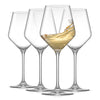 JoyJolt Layla White Wine Glasses, Set of 4 Italian Glasses, 13.5 oz Clear - Made in Europe