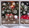 329PCS+ Christmas White Snowflakes Window Clings Decal Stickers Ornaments for Winter Frozen New Year Party Supplies Wonderland Decorations (10 Sheets)