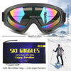 COOLOO Ski Goggles, Snow Snowboard Goggles for Men Women Kids - UV Protection Foam Anti-Scratch Dustproof