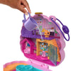 Polly Pocket Groom & Glam Poodle Compact Playset with 2 Micro Dolls, Color Change & Water Play