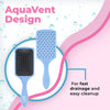 Wet Brush Paddle Detangler Hair Brush, Sky - Ultra-Soft IntelliFlex Detangling Bristles with AquaVent Design - Spread Hair Treatments Evenly - Pain-Free Hair Brush For Women, Men, Wet And Dry Hair