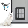 NAMSAN Dog Door for Screen Door, Inside Opening 11 x 13 inches Doggy Door for Sliding Door, Screen Porch Doggie Door Adult Cat Door Magnetic Auto-Closing