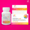 vh essentials probiotics with prebiotics and cranberry feminine health supplement - 60 capsules