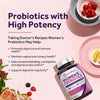 Doctor's Recipes Womens Probiotic, 60 Caps 50 Billion CFU 16 Strains, with Organic Cranberry, Digestive Immune Vaginal & Urinary Health, Shelf Stable, Delayed Release, No Soy Gluten Dairy