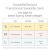 SwaddleDesigns Transitional Swaddle Sack with Arms Up Half-Length Sleeves and Mitten Cuffs, Heathered Gray, Medium, 3-6 Mo, 14-21 Lbs (Transition Swaddle Blanket for Baby Boys, Baby Girls)