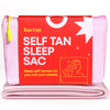 Tan Fan Self Tan Sleep Sac - Keep Sheets Clean from Self Tanner Stains - 100% Cooling Silky Poly Sleeping Sack - Wont Rub or Absorb Tanning Lotion - Lightweight Breathable Large w Foot Openings