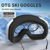 Whale kids ski goggles OTG Over Glasses Snowboard Goggles for Boys Girls Youth, Anti Fog Snow Goggles 100% UV Protection (6501-Silver)