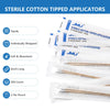 JMU 6 Inch Sterile Cotton Tipped Applicators, 200 Count Long Cotton Swabs, Wood Shaft Medical Swabs