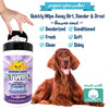 Bodhi Dog Pet Wipes | Wipes for Dog Grooming | Wipe Away Pet Odors & Deodorizes Coat | No Parabens or SLS | Large Wet & Thick Pet Wipes | Best for Cleaning Dogs and Cats (Lavender, 60CT)