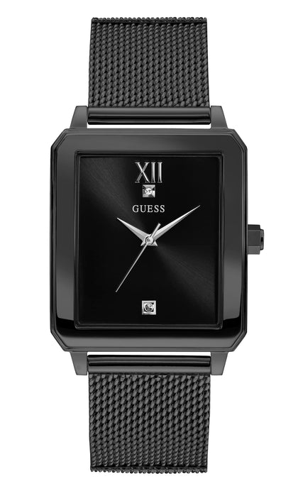 GUESS Mens 40mm Watch - Black Bracelet Black Dial Black Case