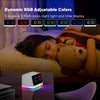 Alarm Clocks for Bedrooms with Radio, Simple Alarm Clock with 8 Colors Night Light & Time Display, Dimmer, 16 Levels Volume, Sleep Sound Machines with Timer, Loud FM Radio Alarm Clock for Seniors Kids