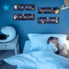 4 Pieces Space Decor Boys Room Space Posters Boy Bedroom Wall Decor Spaceman Wood Sign Inspirational Space Wall Art Boys Bedroom Decor Space Motivational Quote for Baby Kids Classroom Nursery (I)