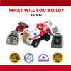 Magnetic Build-A-Truck Fire and Rescue Magnetic Toy Play Set, 6 Pieces