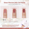 GAOY Icy Jelly Gel Nail Polish Set of 6 Colors Including Red Pink Nude Gel Polish Kit UV LED Soak Off Polish Home DIY Manicure Nail Salon Varnish