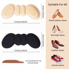 Heel Pads for Shoes That are Too Big Heel Inserts for Women Anti-Slip Heel Grips Liner Cushions Inserts for Women Men, Prevent Rubbing Blisters Heel Slipping(4Pairs) Beige+Black