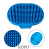 ROPO Dog Grooming Brush, Pet Shampoo Bath Brush Soothing Massage Rubber Comb with Adjustable Ring Handle for Long Short Haired Dogs and Cats 2pcs