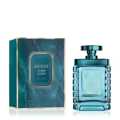 GUESS Uomo Acqua Eau de Toilette Cologne Spray For Men, 3.4 Fl. Oz.