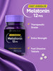 carlyle melatonin 12 mg fast dissolve 90 tablets | natural berry flavor | vegetarian, non-gmo, gluten free (expiry -9/30/2025)