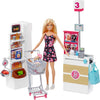 Barbie Doll & Playset, Supermarket with 25 Grocery Store-Themed Accessories Including Food, Check-Out Counter & Shelves