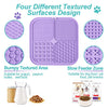 LUKITO Licking Mat for Dogs & Cats 2 Pack with Suction Cups, Dog Peanut Butter Lick Pads for Boredom Reducer, Perfect for Bathing Grooming (Blue&Purple+1 Spatula)