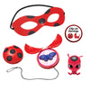 Miraculous girls female Ladybug Dress Up Set with Yoyo, Color Change Akuma, Tikki kwami, mask and Earrings by Playmates Toys For 4+ Years With Action Figure