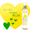 Sweet Body Cucumber Melon Soft & Fresh Womens Body Mist, Fine Fragranced Body Perfume Misting Spray, Sensual light scent Fragrance, Hair & Body Spritz Essential Oils 8oz.