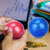 2 Pieces Maze Ball 3D Maze Puzzle Brain Teasers Games Gravity 3D Maze Ball 4 Inches Puzzle Toy Maze Puzzle Cube Ball Sphere Educational Toys for Students Teens Adults(Red, Blue)