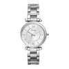 Fossil Women's Carlie Quartz Stainless Steel Three-Hand Watch, Color: Silver Glitz (Model: ES4341)