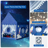 Kids Play Tent Playhouse Indoor Outdoor Boys Toddler Large Castle Play House Spaceship Tent, Outer Space Rocket Blue