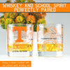 Greenline Goods - University Of Tennessee Whiskey Glass Set (2 Low Ball Glasses) - Contains Full Tennessee Volunteers Logo & Campus Map - Volunteers Gift College Grads & Alumni - College Glassware