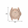 Fossil Women's Riley Quartz Stainless Steel Multifunction Watch, Color: Rose Gold Glitz (Model: ES2811)