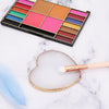 Resin Nail Art Palette Nail Mixing Palette Polish Color Mixing Plate Golden Edge Nail Holder Display Board Heart Shape Cosmetic Mixing Tools