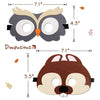 CiyvoLyeen Forest-Friends Animals Felt Masks 10 pcs Woodland Creatures Animal Cosplay Zoo Camping Themed Party Favors Supplies for Boys or Girls