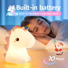 One Fire Unicorn Night Lights for Girls Bedroom,16 Colors Cute Night Light for Kids, LED Rechargeable Unicorn Lamp, Unicorn Gifts for Girls Room Decor, Silicone Baby Night Light Kids Night Light Lamp