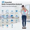 Scales for Body Weight and Fat, Lescale Large Display Weight Scale, High Accurate Body Fat Scale Digital Bluetooth Bathroom Scale for BMI Heart Rate, 15 Body Composition Analyzer Sync with Fitness App